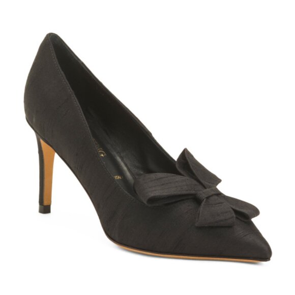 SOMETHING BLEU Black Made In Italy Caitlin Pumps - Picture 3 of 3